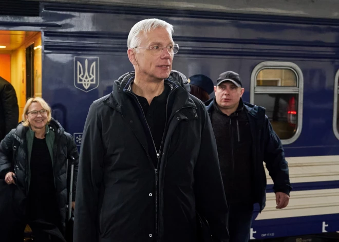 16.03.2023. Ministru prezidents ierodas oficiālajā vizītē Kijivā.
Foto: Gatis Rozenfelds, Valsts kanceleja