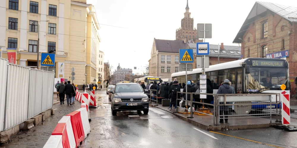 Gogoļa iela "Rail Baltica" būvdarbu laikā.