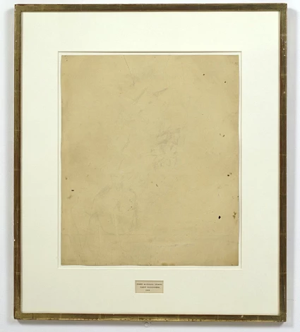 Роберт Раушенберг. “Стертый рисунок де Кунинга”, 1953