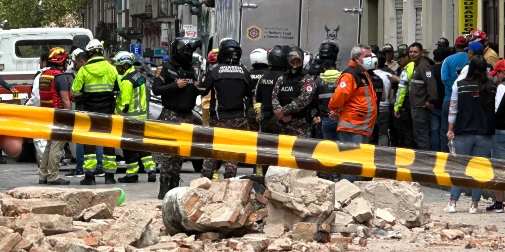 Zemestrīcē Ekvadorā un Peru gājuši bojā vismaz 15 cilvēki