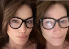 Карла Бруни с фильтром и без