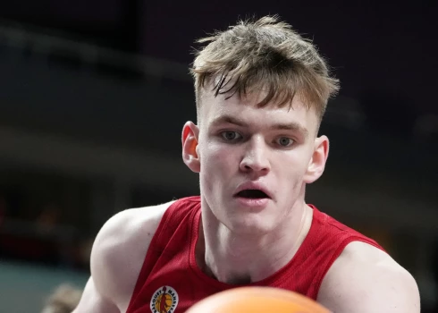 Latvijas vīriešu basketbola izlases uzbrucējs Mārcis Šteinbergs.