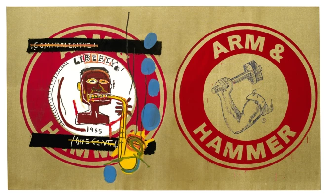 Уорхол/Баския. Рука и молоток II, 1984-85