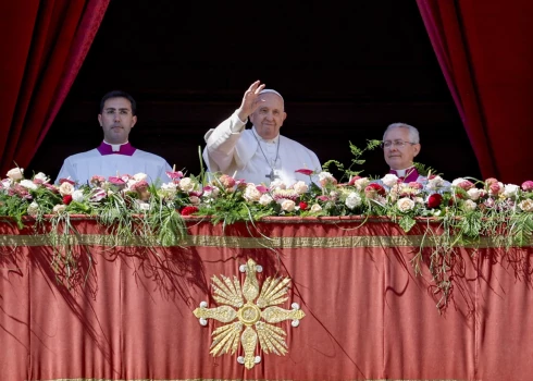 Pāvests Francisks 2023. gada 9. aprīlī.