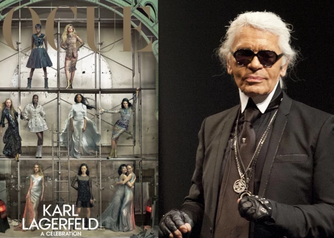 Звезды на стройплощадке Chanel. Новый номер журнала Vogue посвящен Карлу Лагерфельду