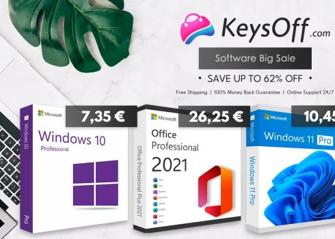 62% OFF: aktivizēt Windows 10 Pro vai Office 2021 pie Keysoff par zemāko cenu! Visa oriģinālā datorprogrammatūra ir pārdošanā!