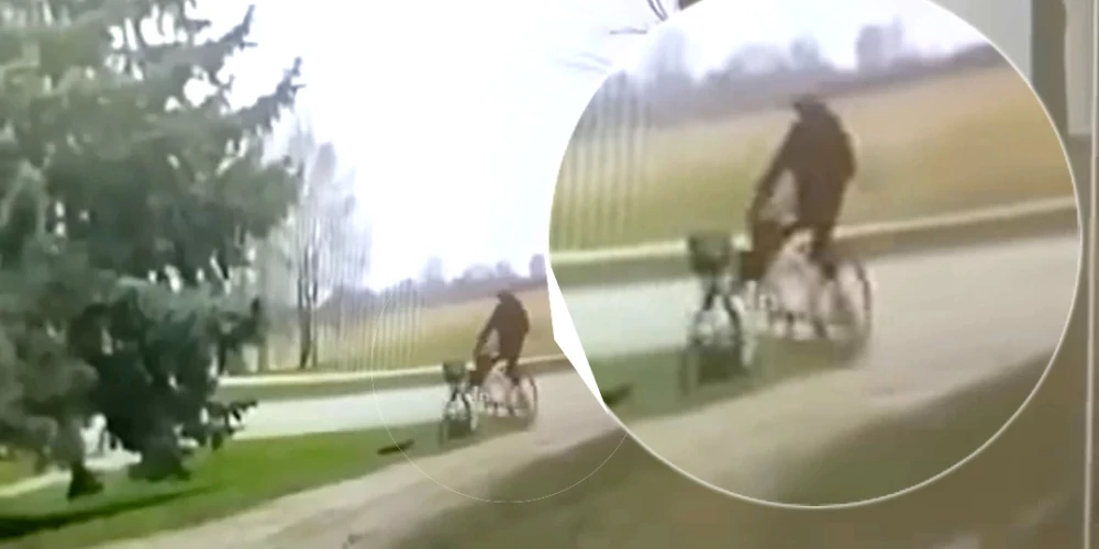 VIDEO: Panevēžā riteņbraucējs uzbrūk fotoradaram; to nofilmē policisti