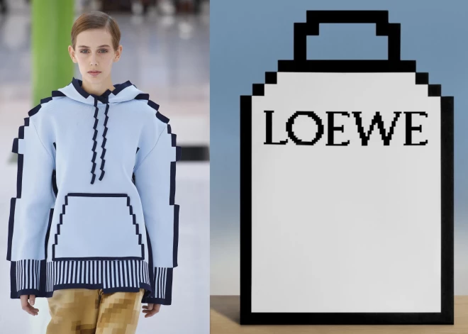 Самая обсуждаемая коллекция весны - “Пиксельный сбой” от Loewe