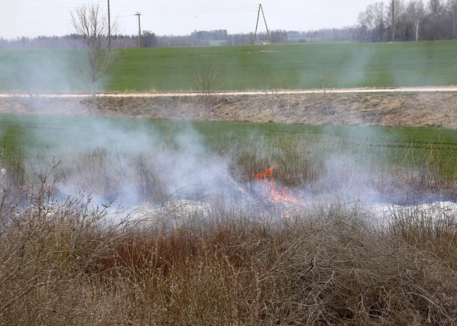 Sestdien Latvijā aktivizējušies kūlas dedzinātāji