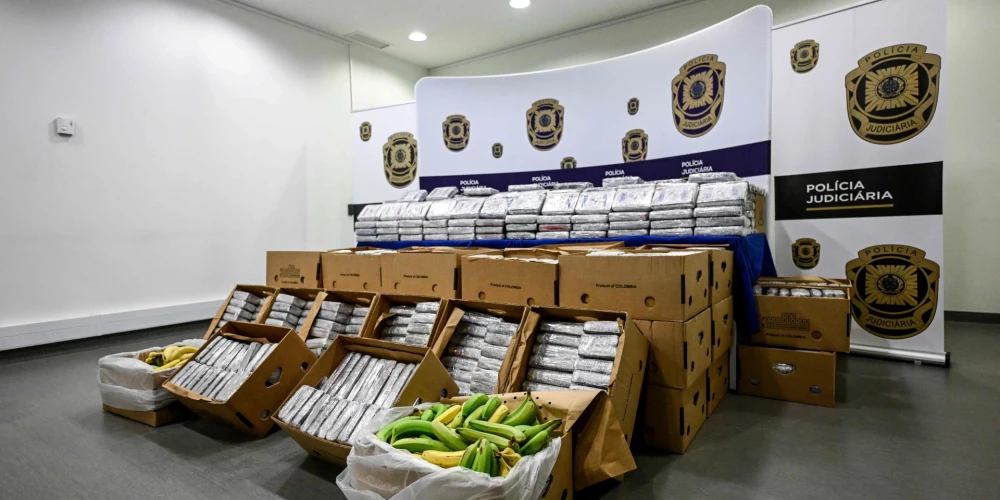 Portugālē banānu kravā atrod 4,2 tonnas kokaīna