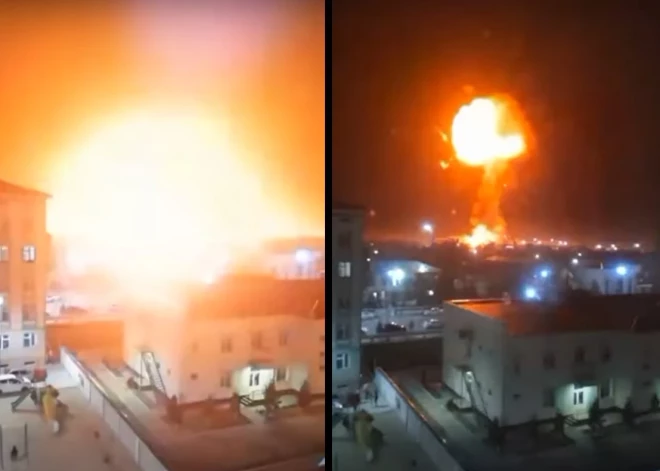 ВИДЕО: в Узбекистане среди ночи взорвалась газовая станция