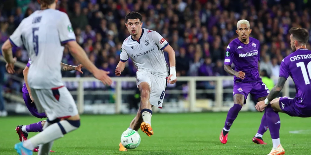 RFS pretiniece "Fiorentina" zaudē pirmajā UEFA Konferences līgas pusfināla mačā