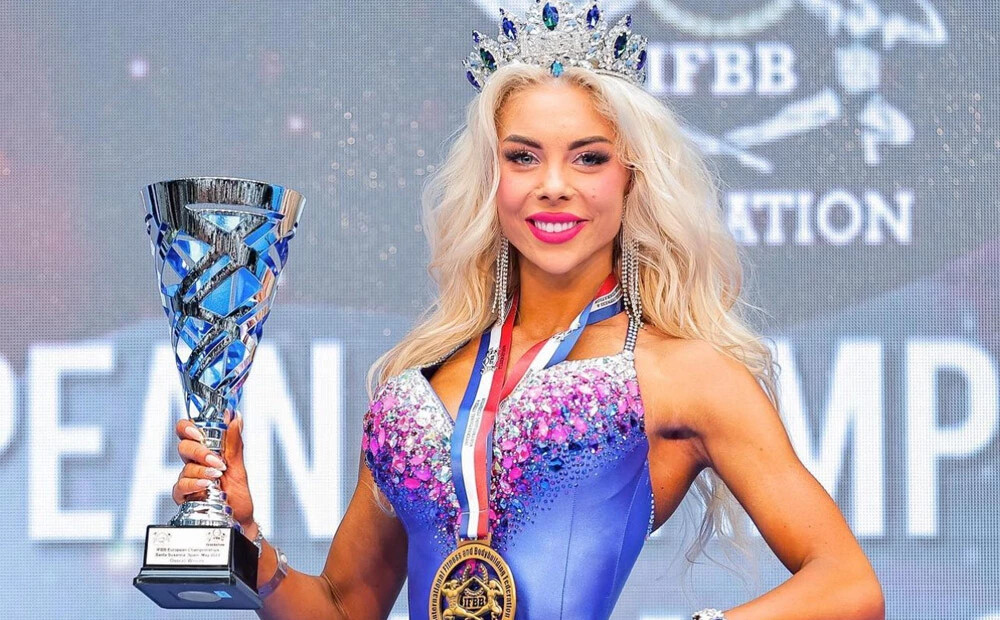 Latvijas fitnesa daiļava Regīna Mandrika uzvar Eiropas čempionātā