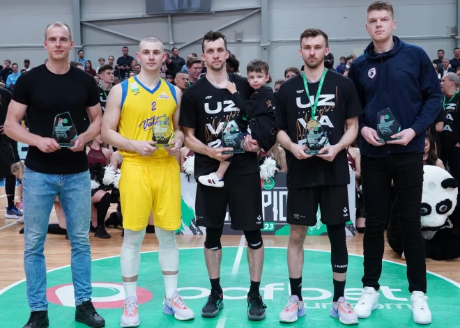 Latvijas Basketbola līgas fināla apbalvošanas ceremonija "Rimi" Olimpiskajā centrā.