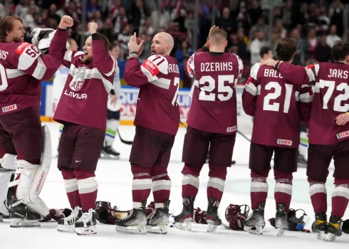Latvijas hokejistiem uzvara pasaules čempionāta mačā ar Slovēniju
