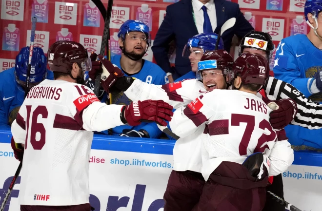 Pasaules hokeja čempionāta spēle starp Latvijas un Kazahstānas valstsvienībām ''Arēnā RĪga''.