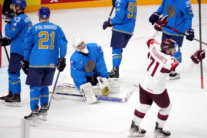 Pasaules hokeja čempionāta spēle starp Latvijas un Kazahstānas valstsvienībām ''Arēnā RĪga''.