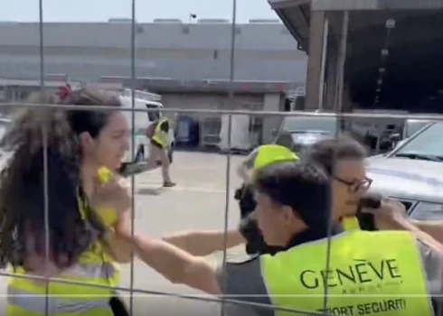 Klimata aktīvisti iztraucē aviosatiksmi Ženēvas lidostā