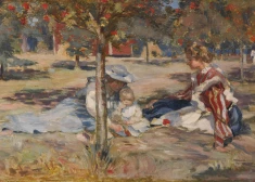 Janis Rozentāls. Rudens saulē (Parkā). 1903–1905. Audekls, eļļa. LNMM kolekcija. (Publicitātes foto)