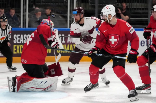 Pasaules hokeja čempionāta spēle starp Latvijas un Šveices valstsvienībām ''Arēnā Rīga''.