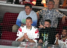 Latvijas hokejistu spēli arēnā skatās arī Porziņģis, Girgensons un Ostapenko