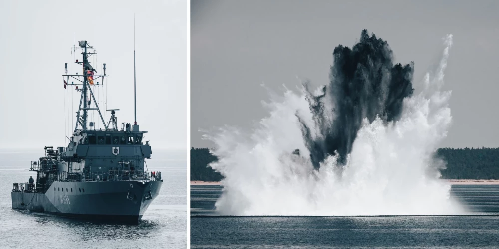 Latvijas piekrastes ūdeņos Jūras spēku kuģi ik gadu atrod pagājušo karu mīnas, kas apdraud kuģošanas ceļus.