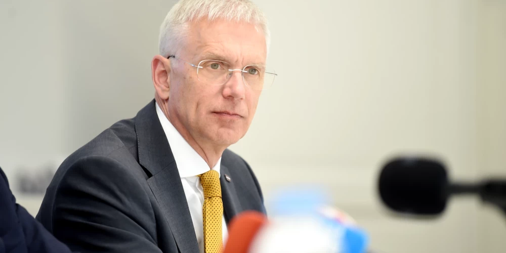 Ministru prezidents, "Jaunā vienotība" valdes priekšsēdētājs Krišjānis Kariņš. 