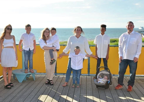 Olgas ģimene ar Liānas tēti Jāni.