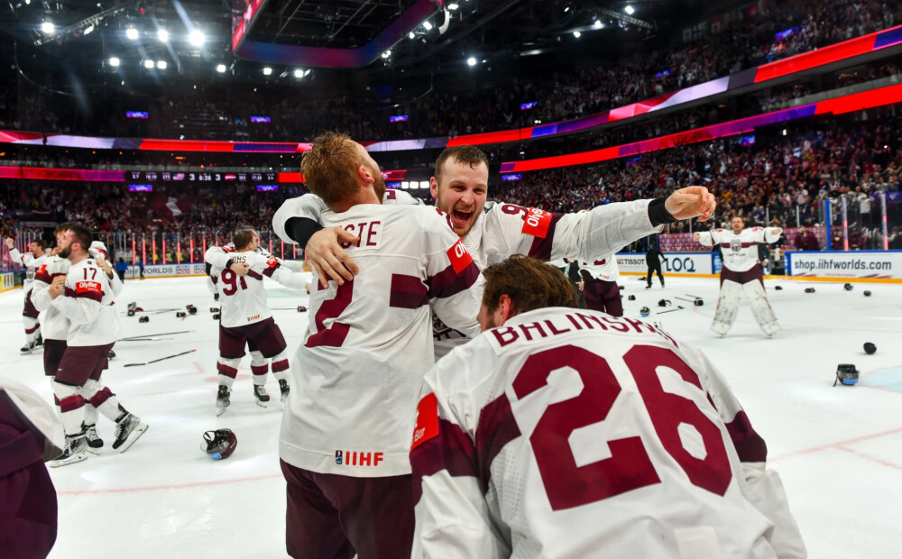 VIDEO: kā par Latvijas hokejistu panākumu priecājās citvalstu komentētāji