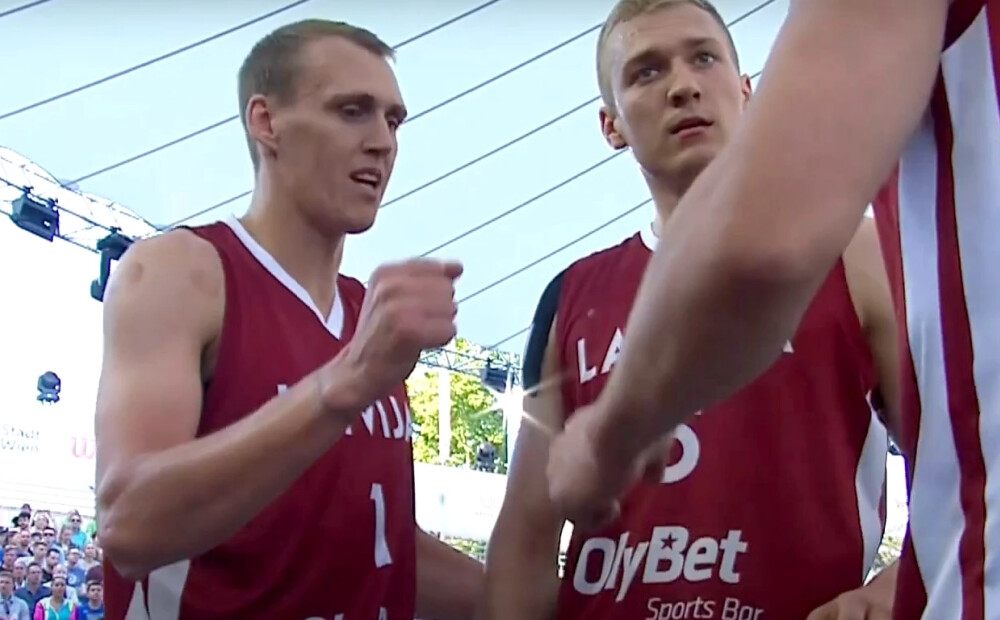 VIDEO: Latvijas 3x3 basketbola izlase PK otrajā mačā izcīna uzvaru