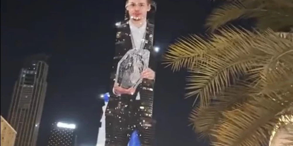 Šilova foto projicē uz pasaulē augstākās ēkas Dubaijā? Vai tā varētu būt patiesība?