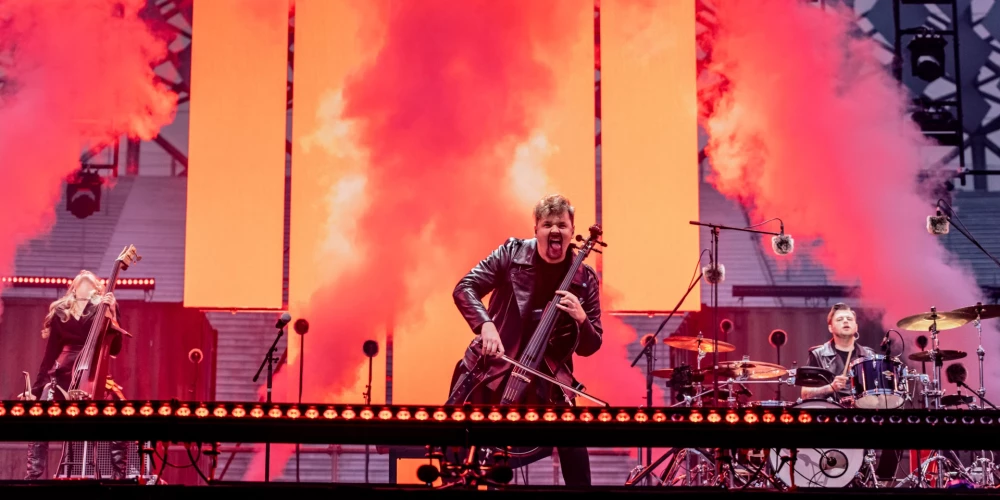 Grupas "Dagamba" koncerts Mežaparka lielajā estrādē 2023. gada 3. jūnijā.