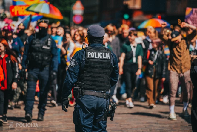 Valsts policija, rūpējoties par "Riga Pride" dalībnieku drošību.