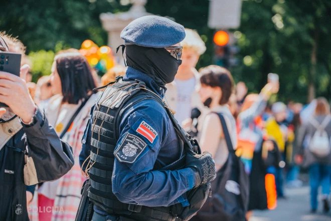 Valsts policija, rūpējoties par "Riga Pride" dalībnieku drošību.