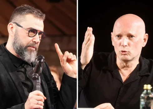 Виестурс Кайришс и Алвис Херманис (Фото: LETA)