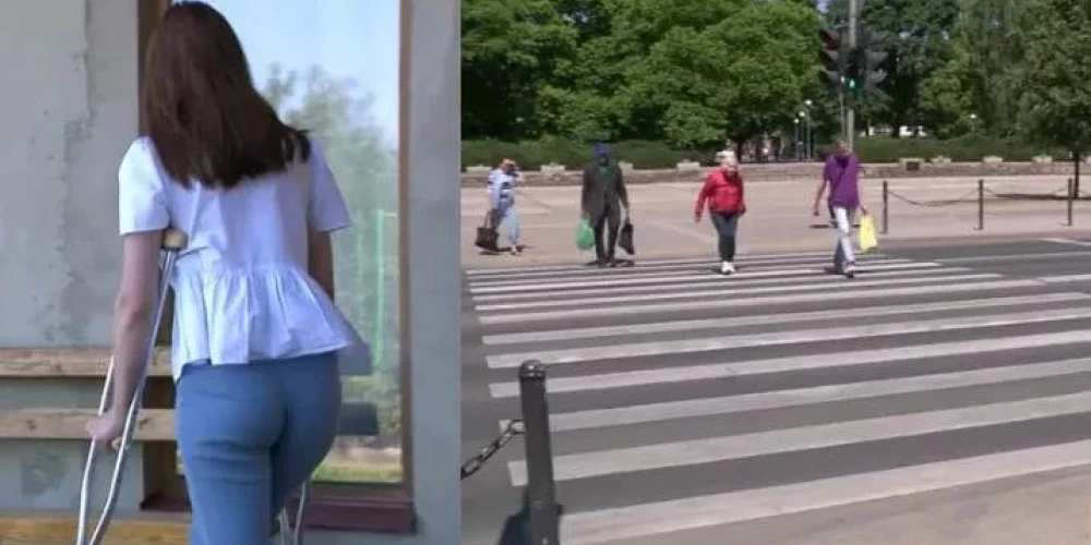 Девушка уверена, что переходила на зеленый свет светофора, но в полицейском протоколе зафиксирован красный свет. (Фото: скриншот видео TV3)