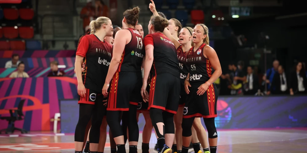 Beļģijas basketbolistēm vēl viena graujoša uzvara Eiropas čempionātā 