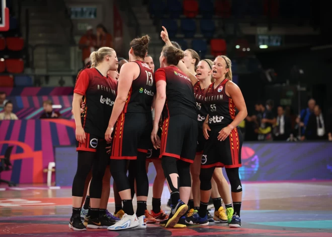 Beļģijas basketbolistēm vēl viena graujoša uzvara Eiropas čempionātā