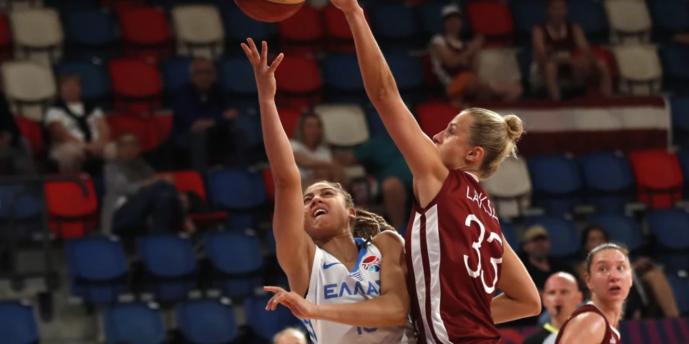 Latvijas basketbolistes mērojas spēkiem ar Grieķiju