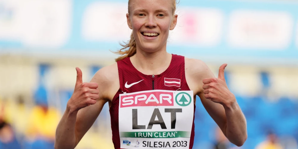 Talantīgā Agate Caune izcīna Latvijas vieglatlētiem vienīgo uzvaru Eiropas komandu čempionāta pirmajā dienā