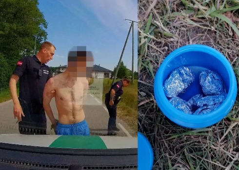 В Улброке мужчина бросил наркотики в озеро и попытался уплыть от полиции