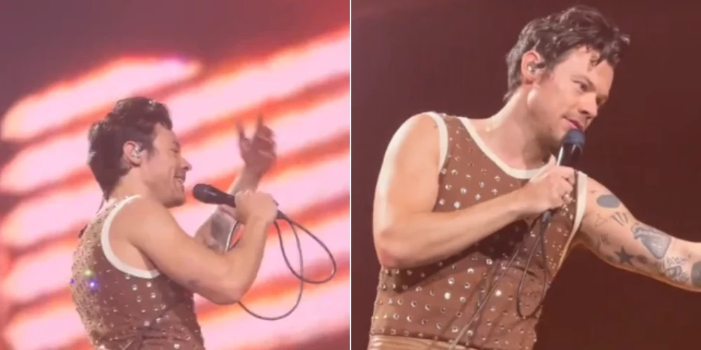 ВИДЕО: певец Гарри Стайлс остановил концерт, чтобы беременная фанатка отлучилась в туалет