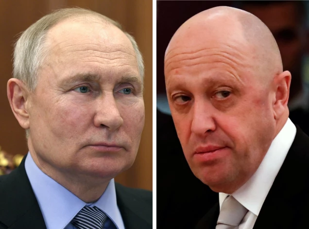 Президент РФ Владимир Путин и основатель ЧВК "Вагнер" Евгенией Пригожин.