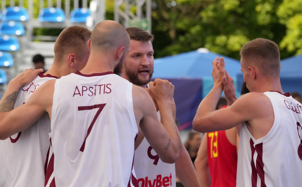 Latvijas 3x3 basketbolisti sasniedz Eiropas spēļu pusfinālu