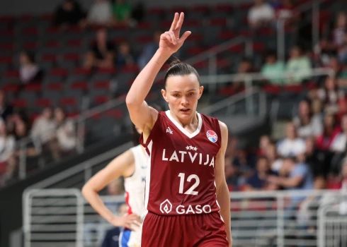 Latvijas sieviešu basketbola izlases līdere Anete Šteinberga.