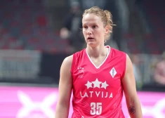 Latvijas sieviešu basketbola izlases spēlētāja Kate Vilka.