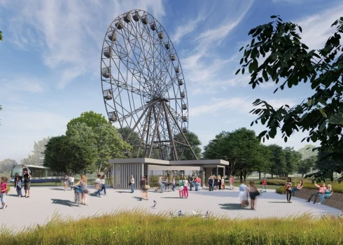 Парк победы в Риге украсит колесо обозрения; строить фундамент начнут уже на следующей неделе