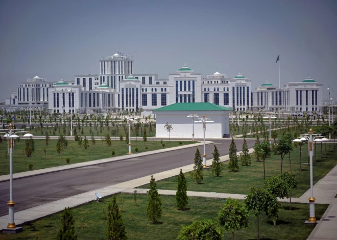 A view of the newly inaugurated city of Arkadag - named in honour of Turkmenistan's former leader Gurbanguly Berdymukhamedov - in Arkadag, some 30 kilometres (18 miles) outside the capital Ashgabat, on June 29, 2023. The reclusive Central Asian country bordering the Caspian Sea has been ruled by the Berdymukhamedov family for more than 16 years. Gurbanguly Berdymukhamedov, a former dentist turned autocrat, officially stepped down as president of the ex-Soviet nation last year and was replaced by his son, Serdar Berdymukhamedov. But the 66-year-old, known for his personality cult, bears the title of "Arkadag" (Hero Protector) and continues to dominate the country. (Photo by Natalia KOLESNIKOVA / AFP)