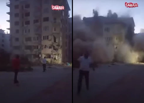 ВИДЕО: мужчина бросил камни в многоэтажный дом и разрушил его
