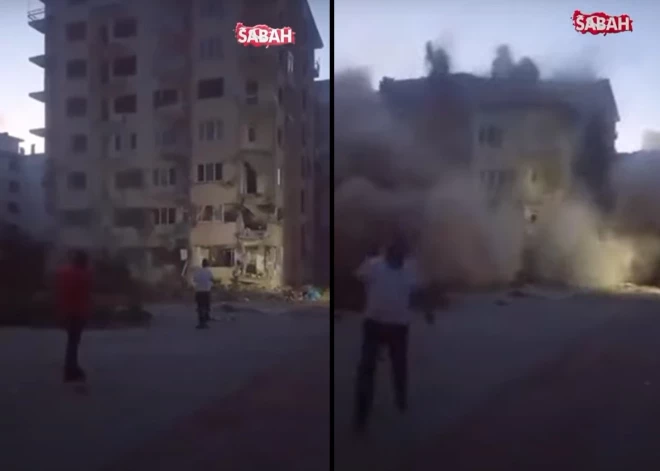 ВИДЕО: мужчина бросил камни в многоэтажный дом и разрушил его